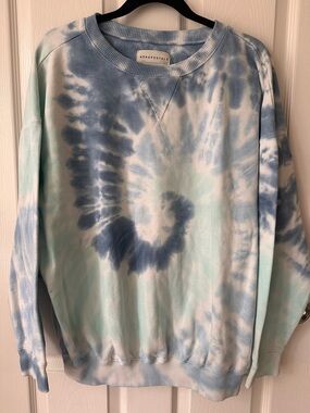 Oversized tie dye crew neck sweatshirt
